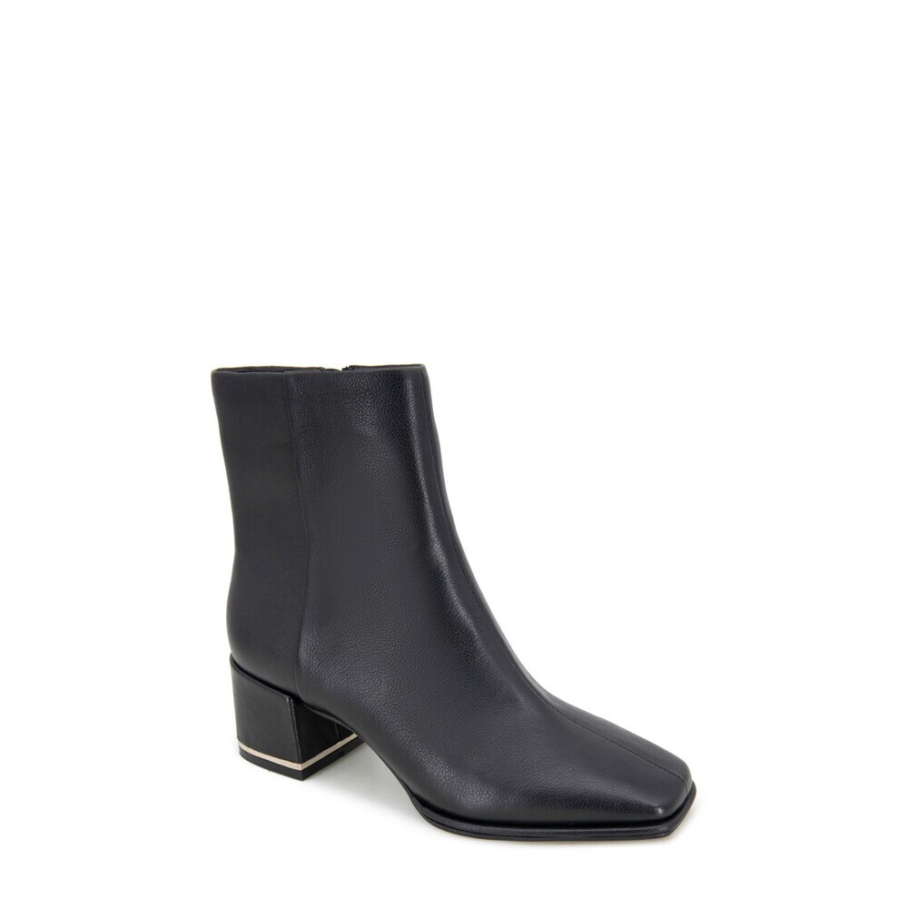 Kenneth Cole Edie Boots Women's US 8.5 Black Leather Square Toe Bootie ZOGG1912